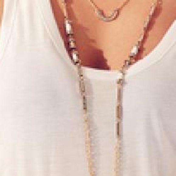 Chloe and Isabel Lunette Long Station Necklace  - N316WH - Picture 8 of 10